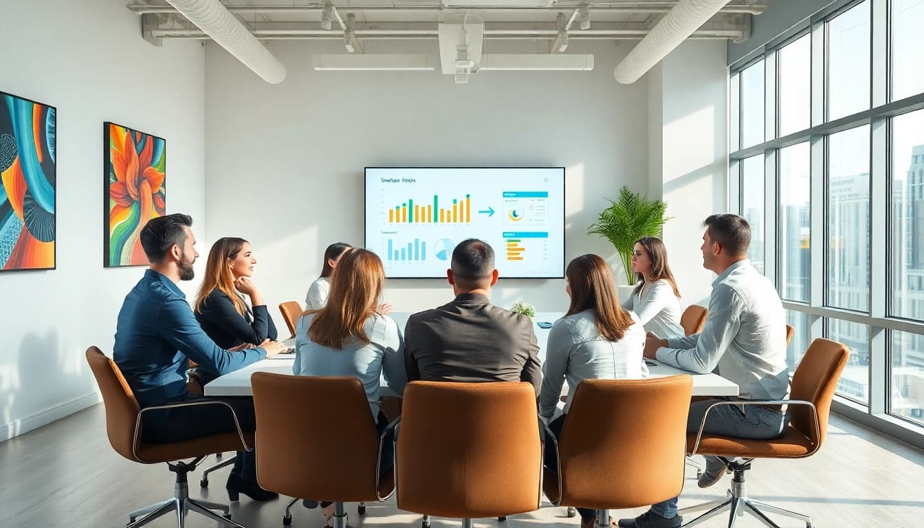Engage with Envision Brand Marketing's consultation setup at https://envisionbrandmarketing.com/contactus.html showcasing a collaborative team.