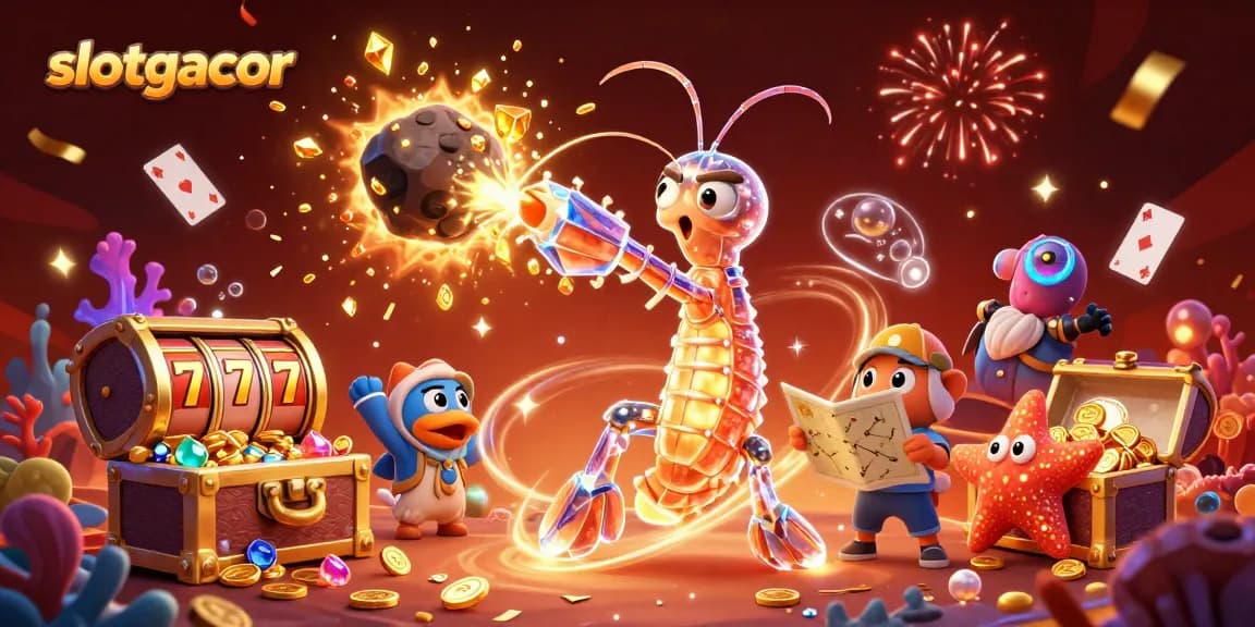 Experience slotgacor action with exploding gems and vibrant scenes from a galactic casino adventure.