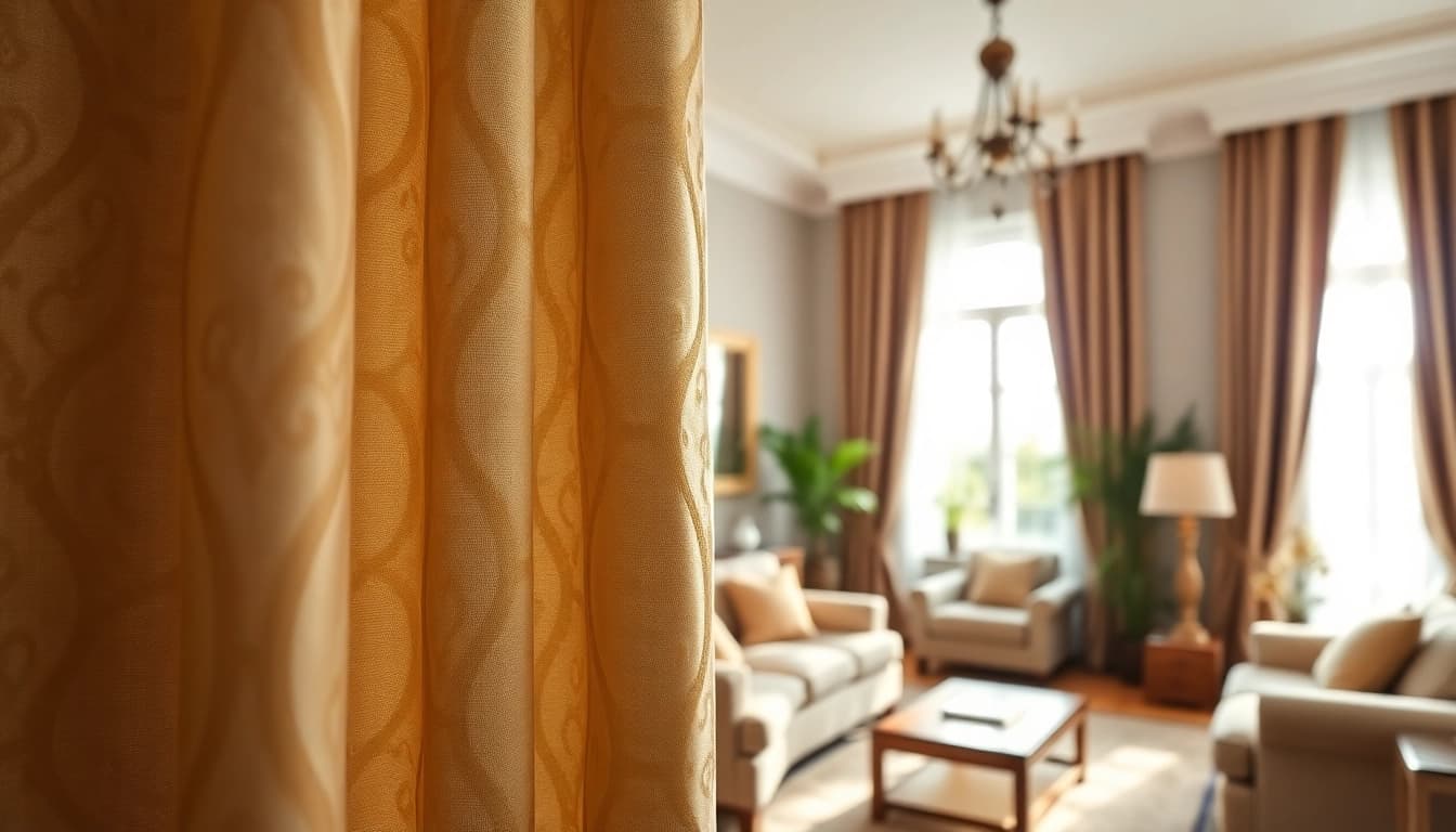 Verduisterende gordijnen transformeren de sfeer van een woonkamer.