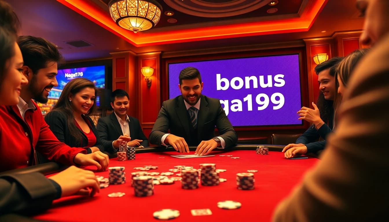 Experience the thrill of winning with bonus Naga169 at a vibrant online casino table.