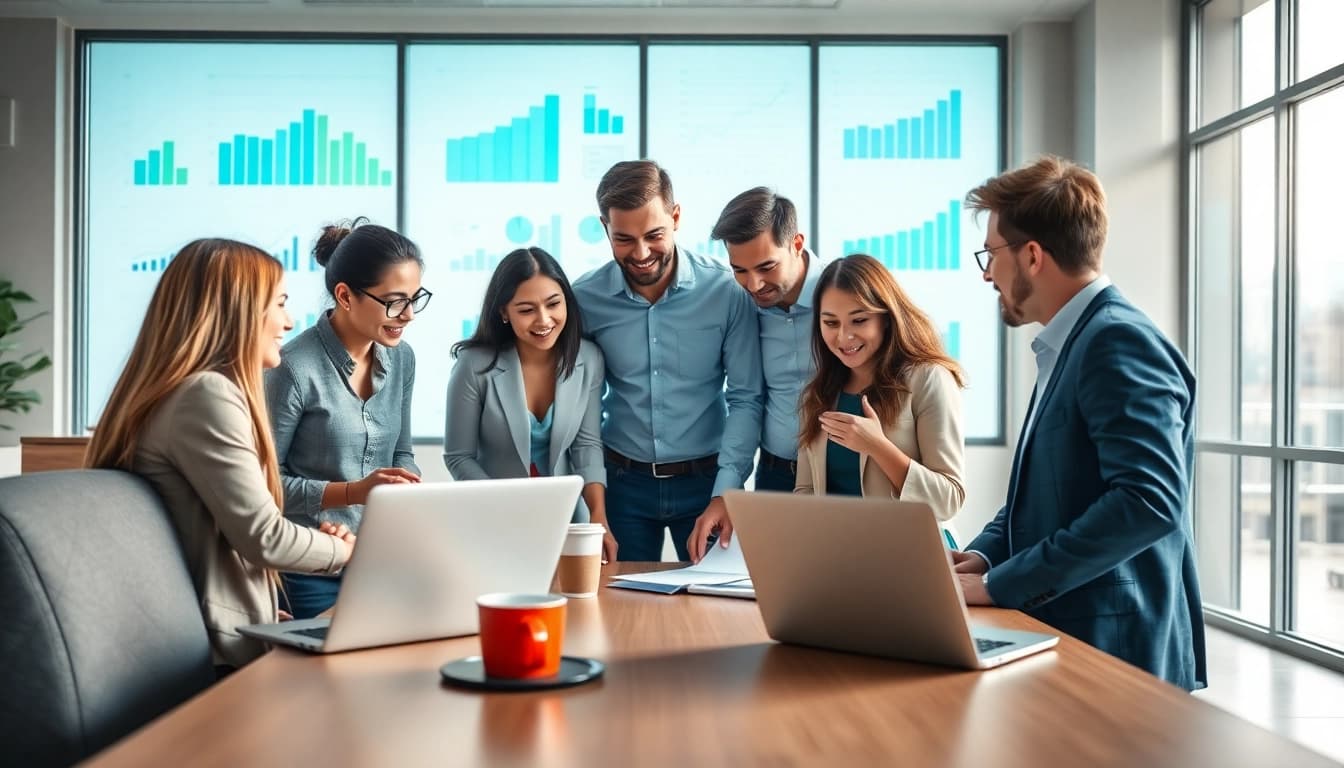 Een samenwerking van een professioneel team bij https://enqueteplein.nl in een moderne kantooromgeving.