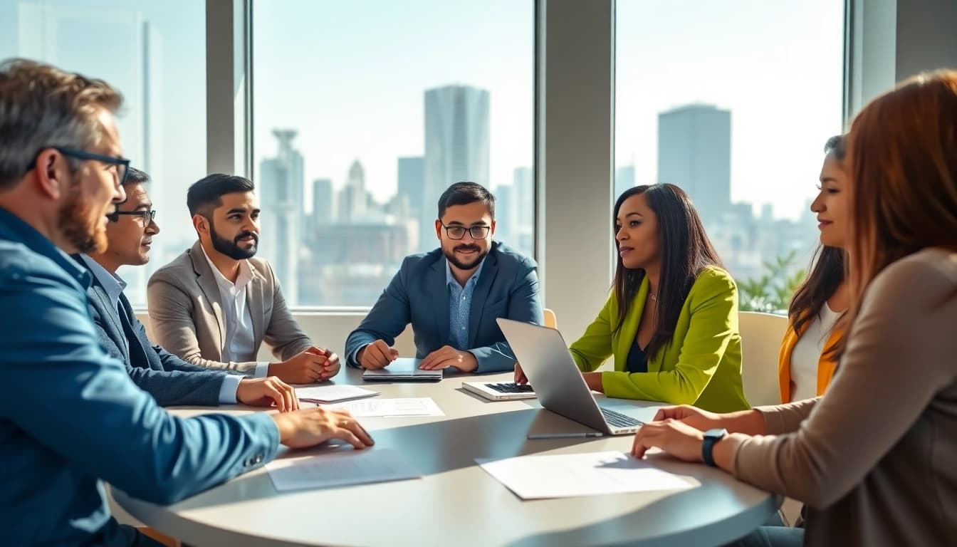 Engaging consultation scene at https://piraminds.com/category/business-consumer-services/ showcasing teamwork and strategy.