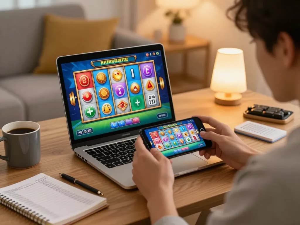Engaging player experiencing the slot Mahjong game on mobile device, showcasing exciting gameplay and vibrant visuals