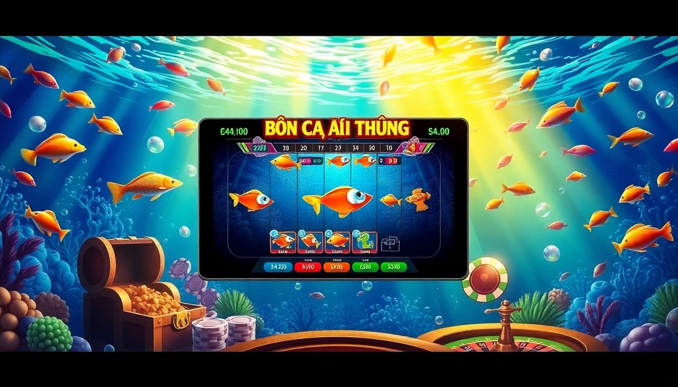 Bắn cá đổi thưởng game with colorful underwater visuals and exciting gameplay elements that enhance the gambling experience.