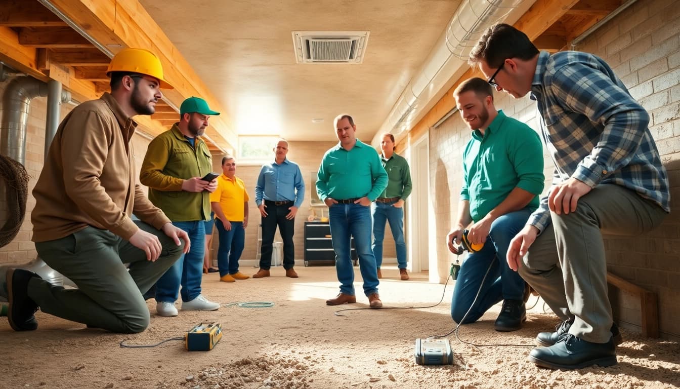 Crawl Space Restoration by professionals in a well-maintained environment, showcasing safety and efficiency.