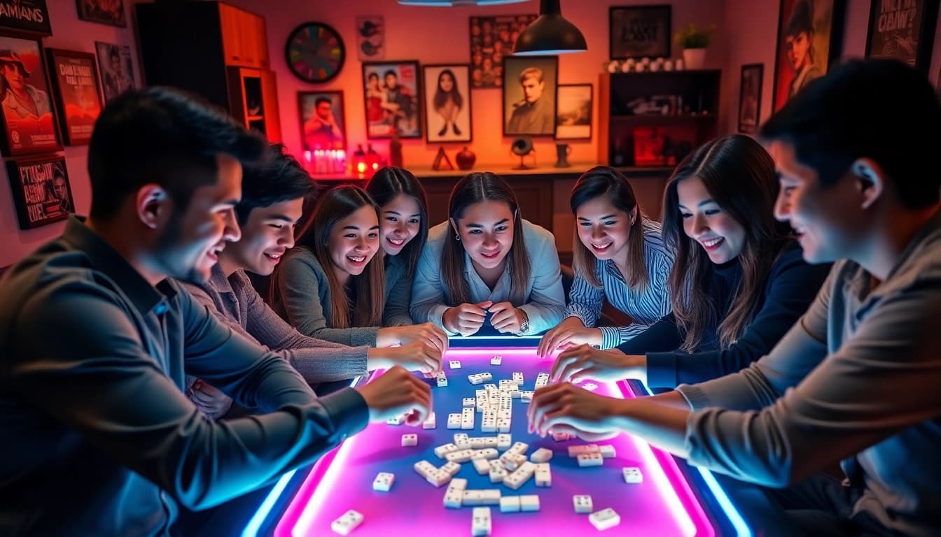 Menggambarkan pengalaman permainan Daftar Domino88 game yang menyenangkan di ruang bersantai.