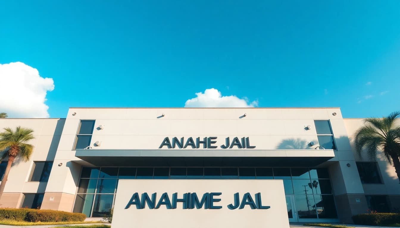Image of the Anaheim Jail police station showcasing its modern architecture and friendly environment.