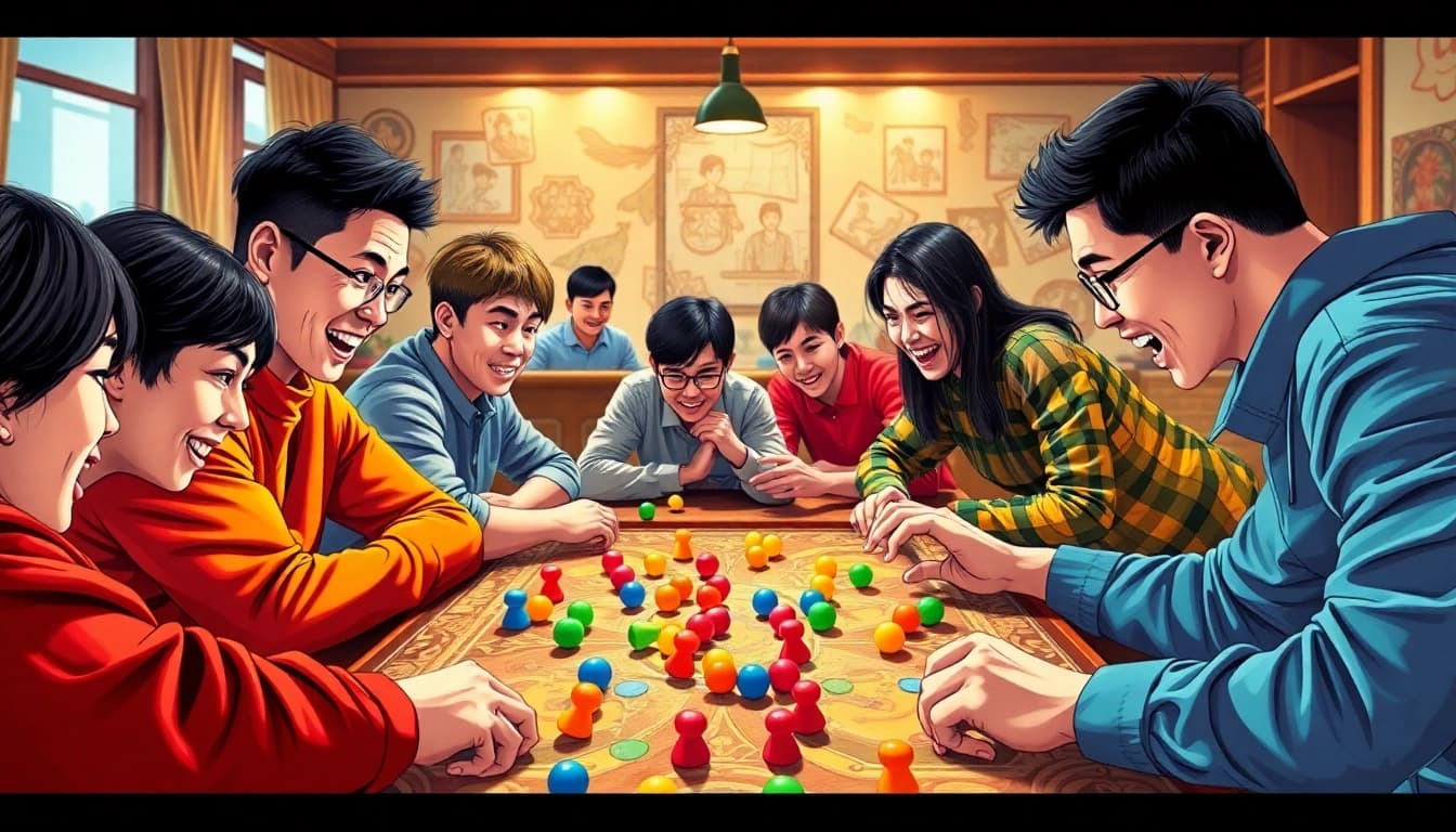 Players actively enjoying diverse daman games in a vibrant gaming environment.