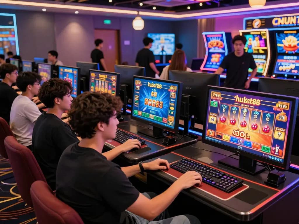 Experience the excitement of GAME BÀI hubet88 in a vibrant online casino atmosphere.