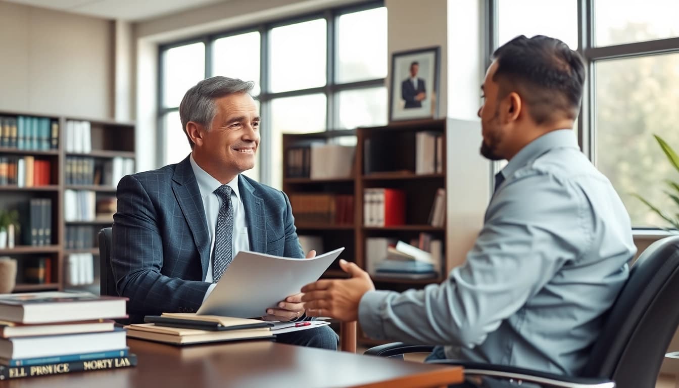 Consulting with a Stockton Accident Lawyer to discuss personal injury case details.