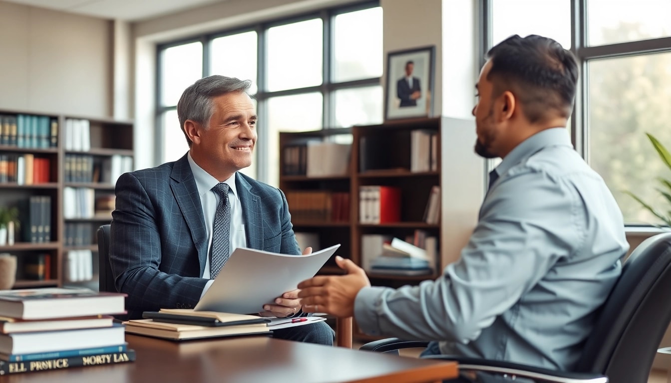 Consulting with a Stockton Accident Lawyer to discuss personal injury case details.