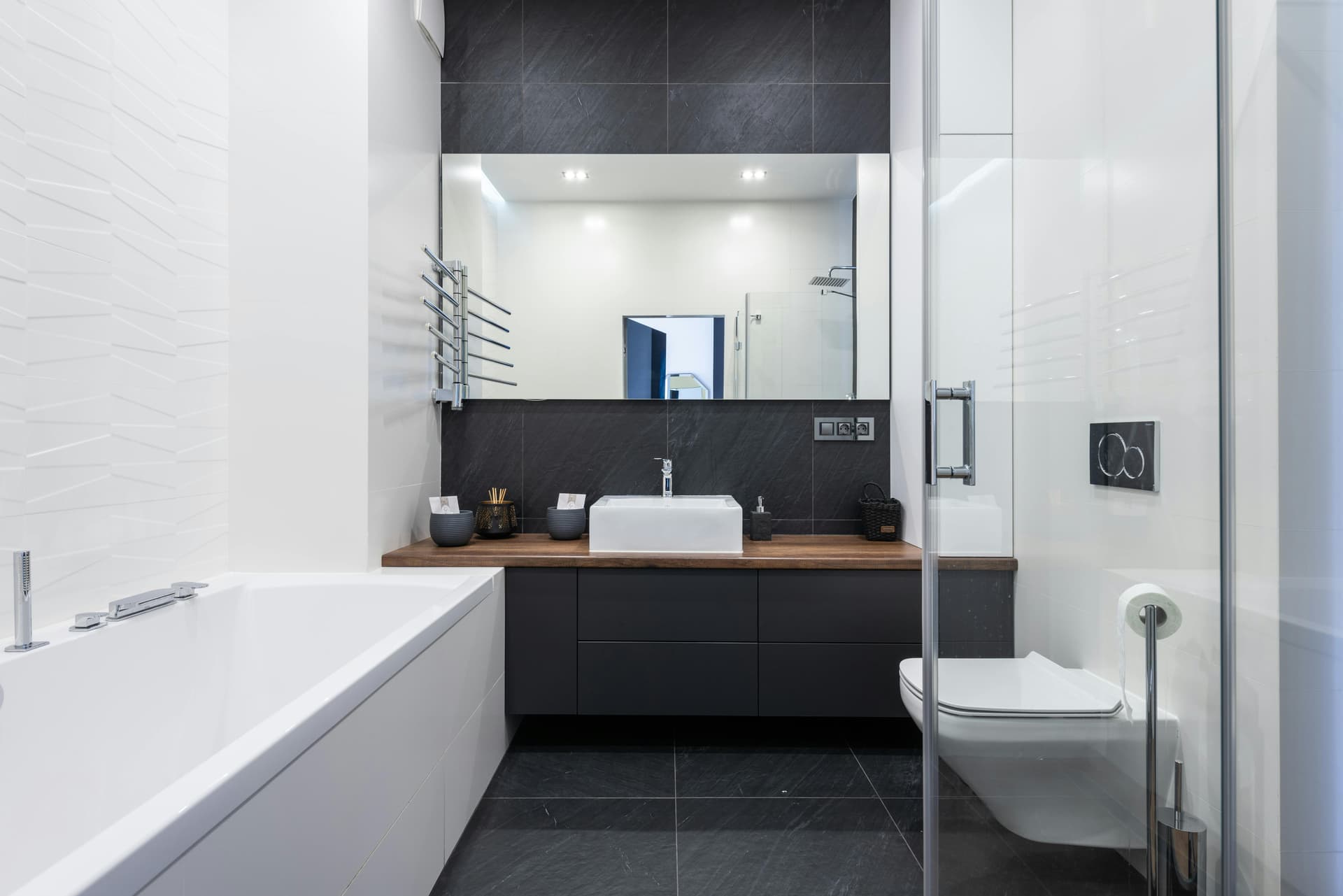 Black Frame Shower Doors for Timeless Bathroom Style