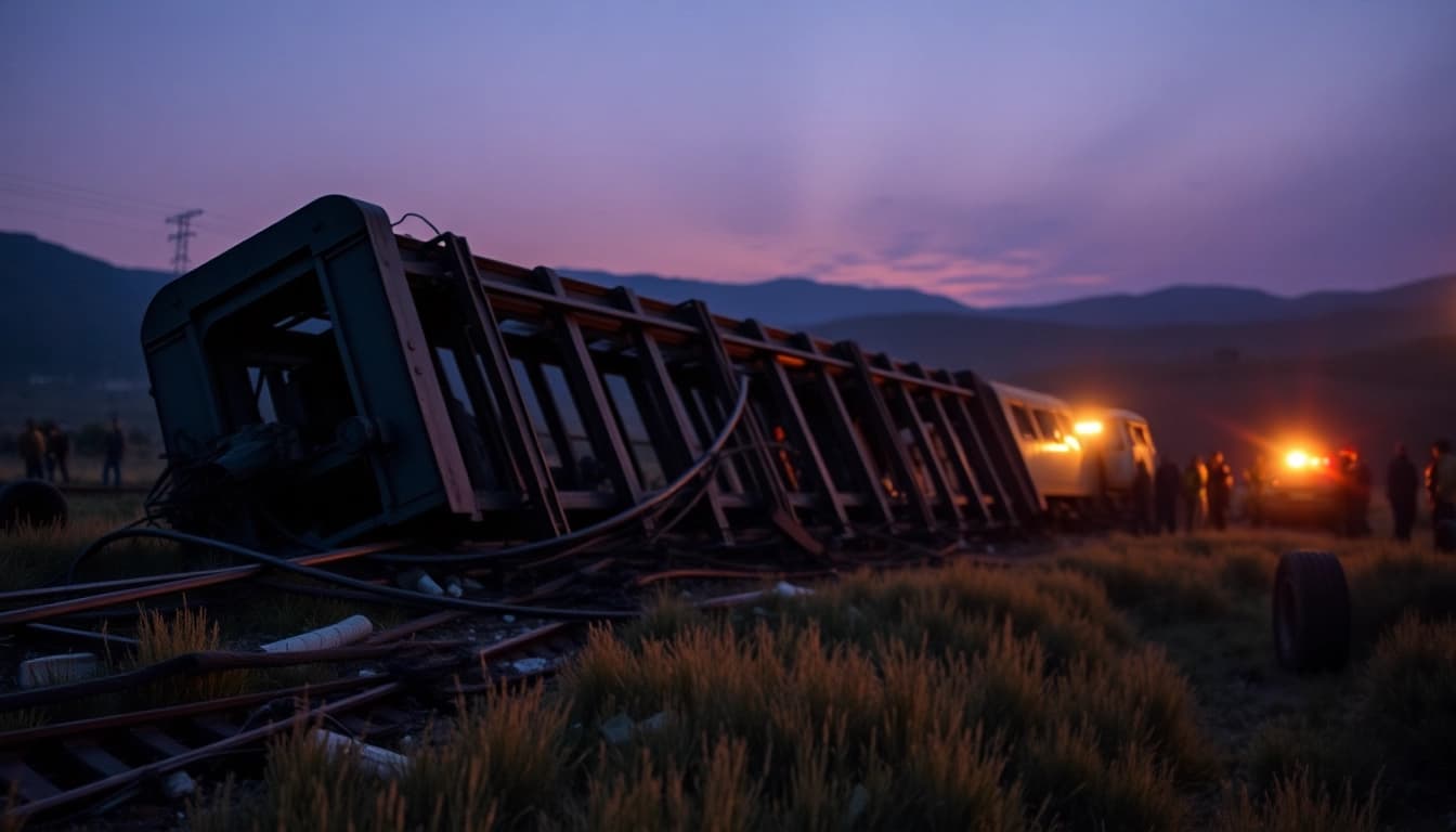 Tragic aftermath of the spain train crash highlights emergency responders amidst wreckage.