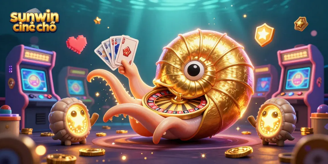 Experience sunwin chính chủ with a thrilling 3D illustration showcasing casino elements and vibrant gaming action.