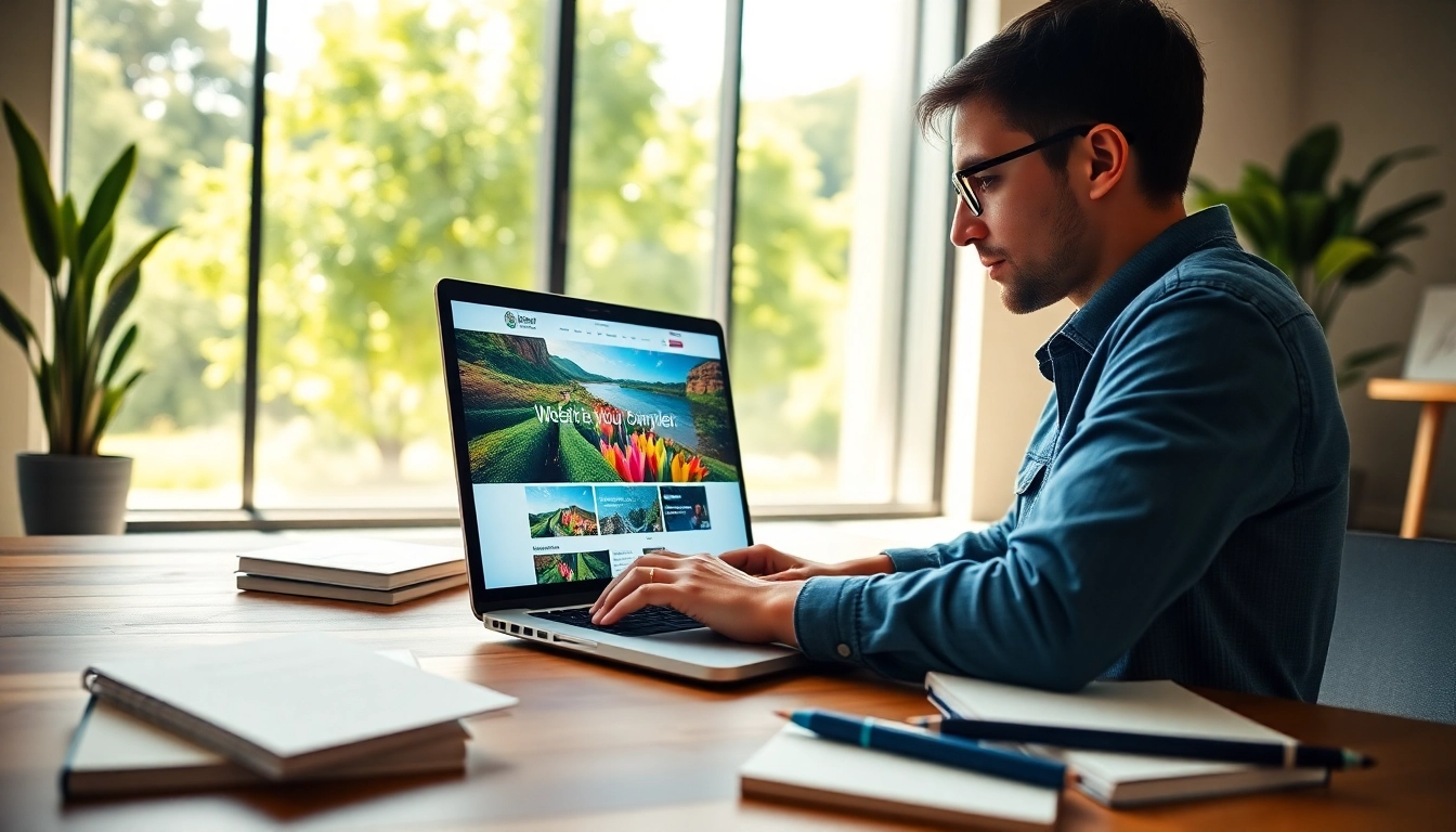 Website designers Hereford creating innovative web solutions in a modern office.