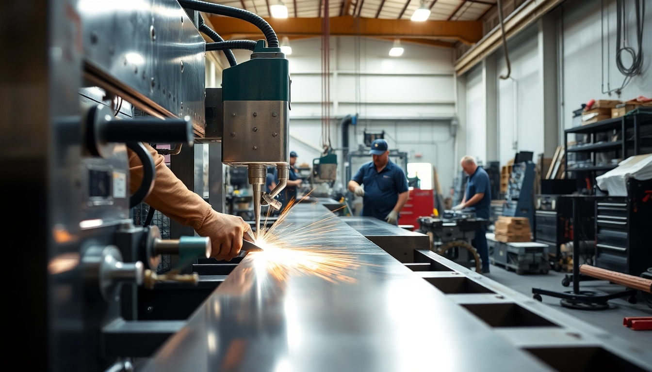 Metal manufacturer Edmonton showcasing precise fabrication techniques and skilled craftsmanship in a workshop.