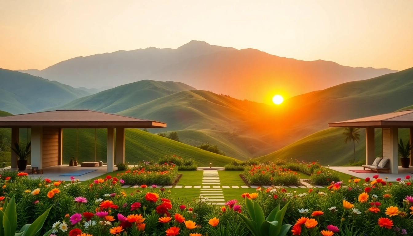 Enjoy a rejuvenating experience at a wellness retreat nestled within lush greenery.