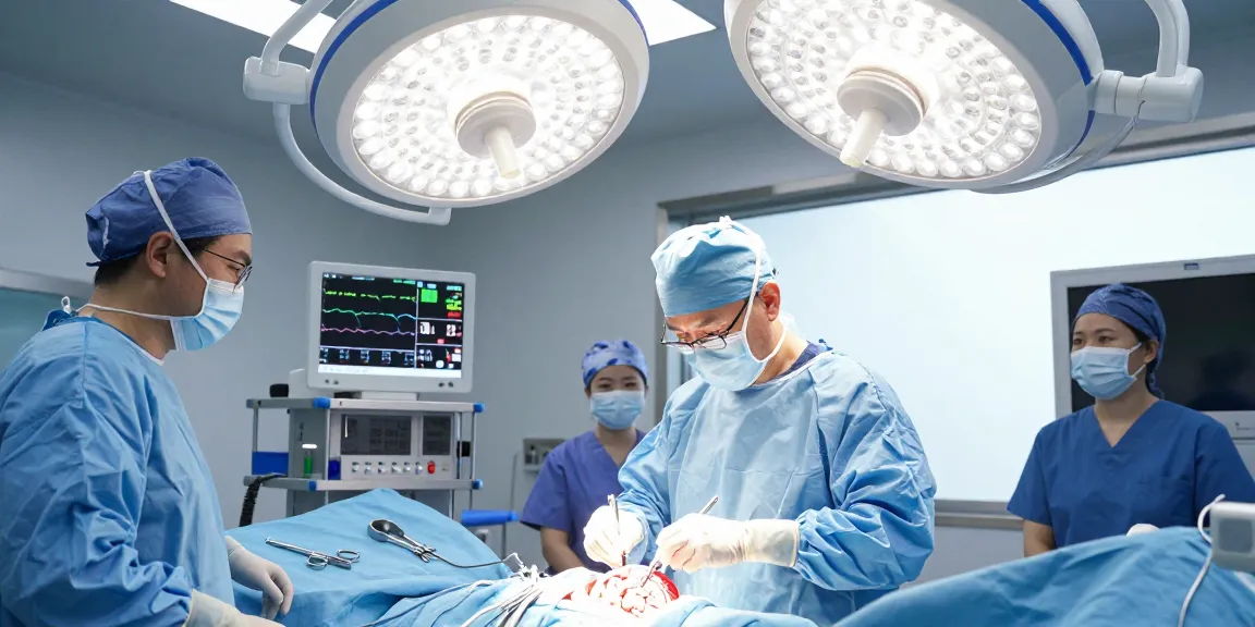 Beyin ameliyatı in progress, showcasing neurosurgeon and surgical team in a focused operating room environment.