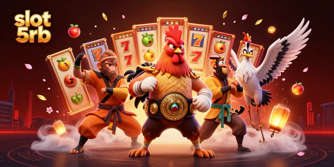 Spin to win with slot 5rb, featuring vibrant characters and rich casino elements.