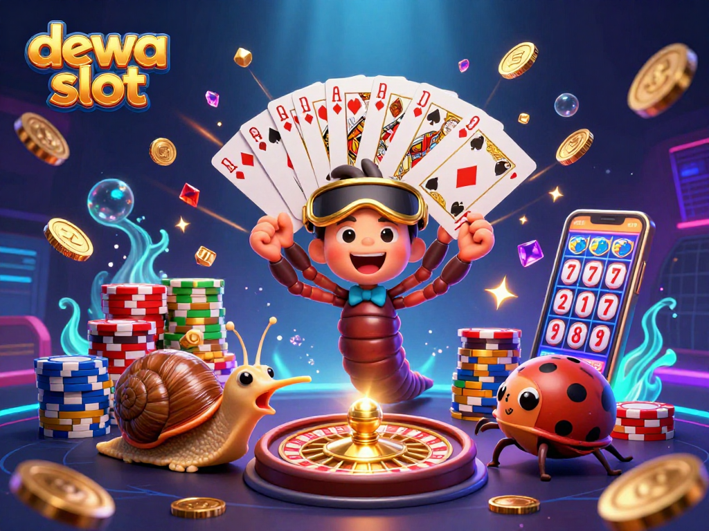 Gambarlah dewa slot yang menarik dengan dealer milipeda 3D, koin emas, dan efek luar biasa.