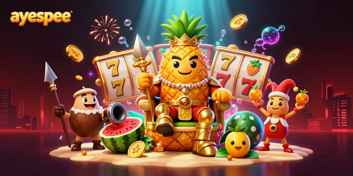 Permainan slot yang menarik dan peluang menang besar di ayespee, ilustrasi kasino digital yang penuh warna.