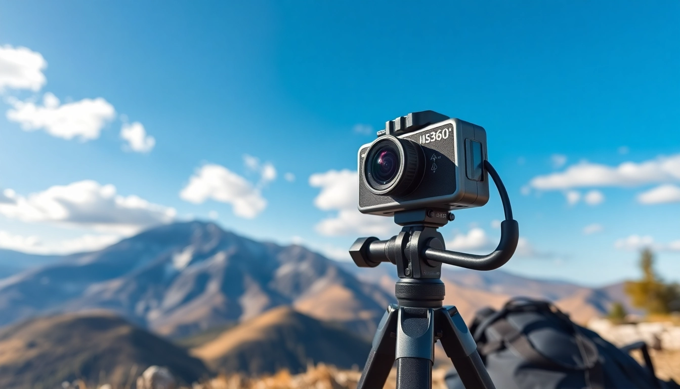 Capture stunning moments with Insta360 camera amid breathtaking outdoor scenery.