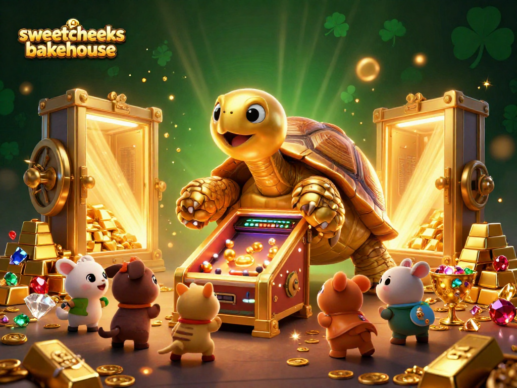 Engage with sweetcheeksbakehouse's thrilling slot experience featuring vibrant characters and golden treasures.