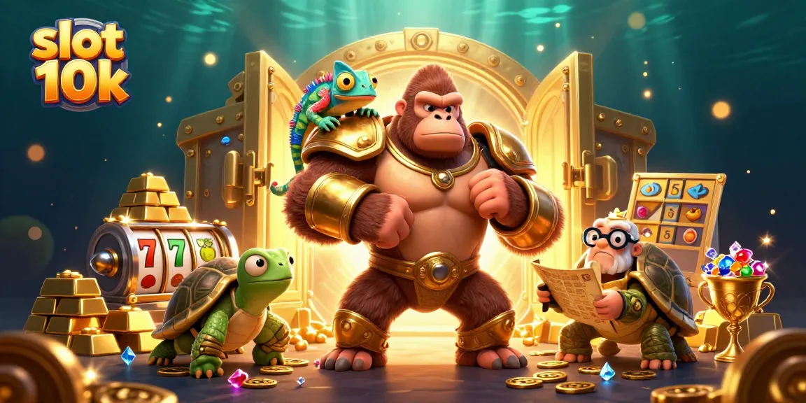 Engage with slot 10k winning opportunities featuring dynamic characters and vibrant casino elements in an exciting scene.