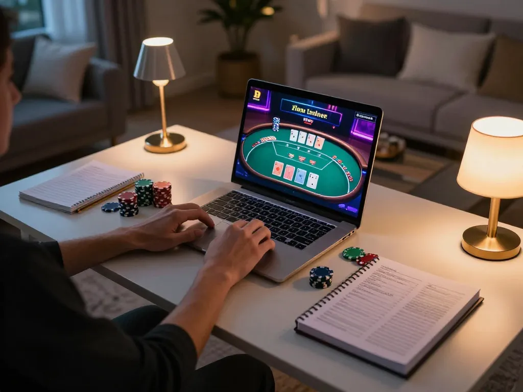 Engaging with winstrike69 while playing live poker in a stylish online gaming setup