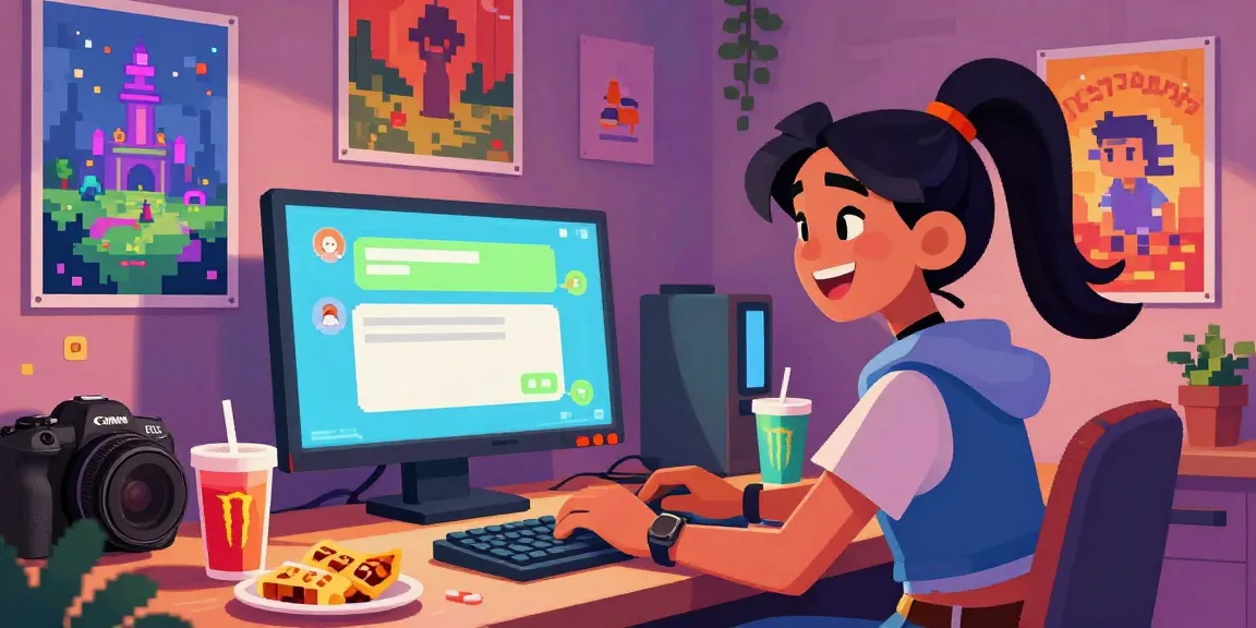 Engaging NSFW chat interaction between animated characters in a colorful digital space, creating a vibrant, fun atmosphere.