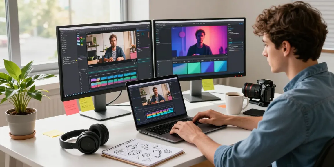 Turn a photo into a video using a modern workspace with vibrant animations and creative tools.