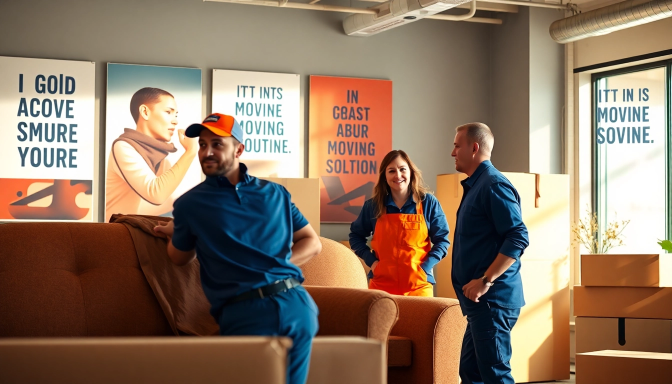 Long distance movers Calgary packing a sofa in a professional office, showcasing expert services.