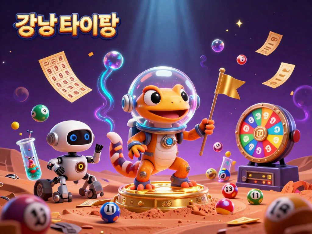 강남 타이밍에서 화려한 카지노를 발견한 외계 도마뱀과 로봇 탐사기의 흥미진진한 장면