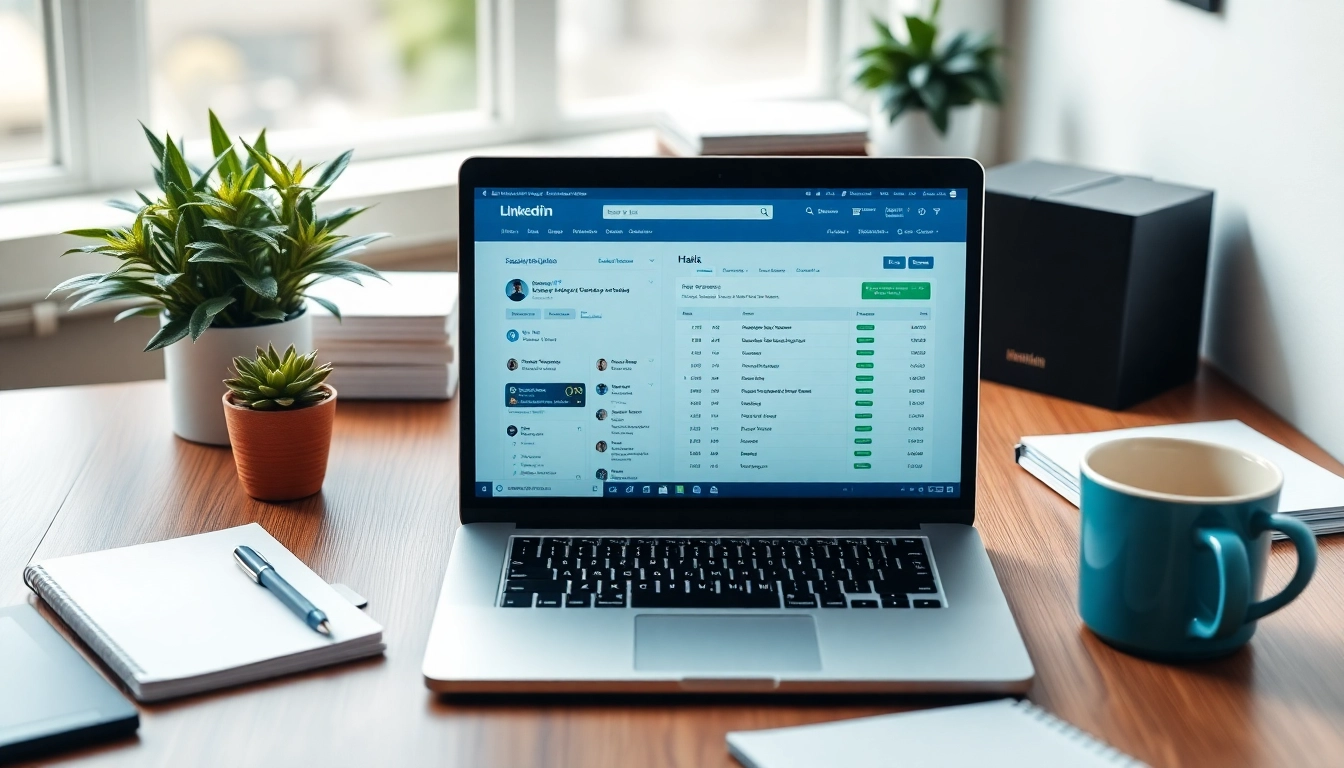 Using an affordable linkedin scraping tool, extract data efficiently in a modern workspace.