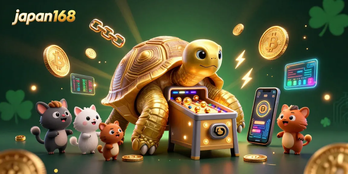 Engage in exciting games with japan168 featuring a colossal tortoise and crypto elements.