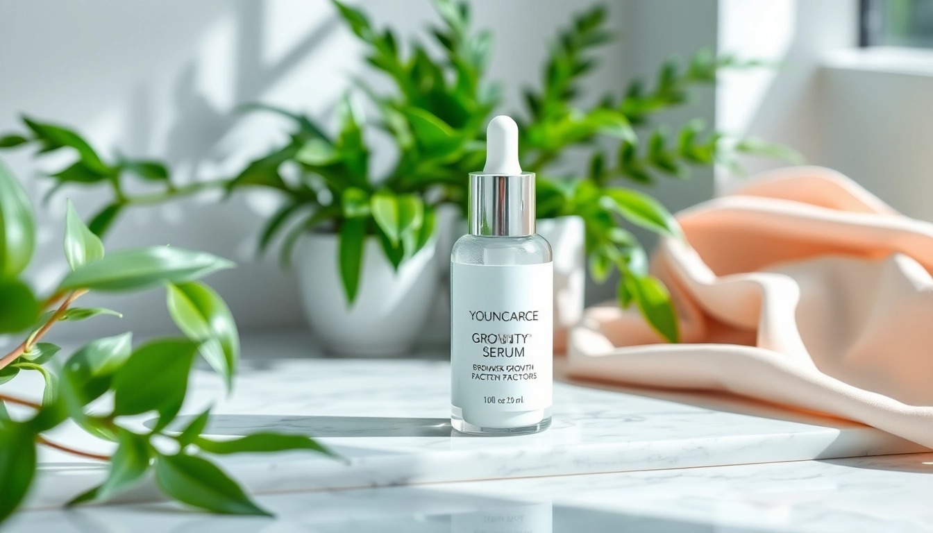 Enhance your skincare routine with this affordable growth factor serum, beautifully staged.
