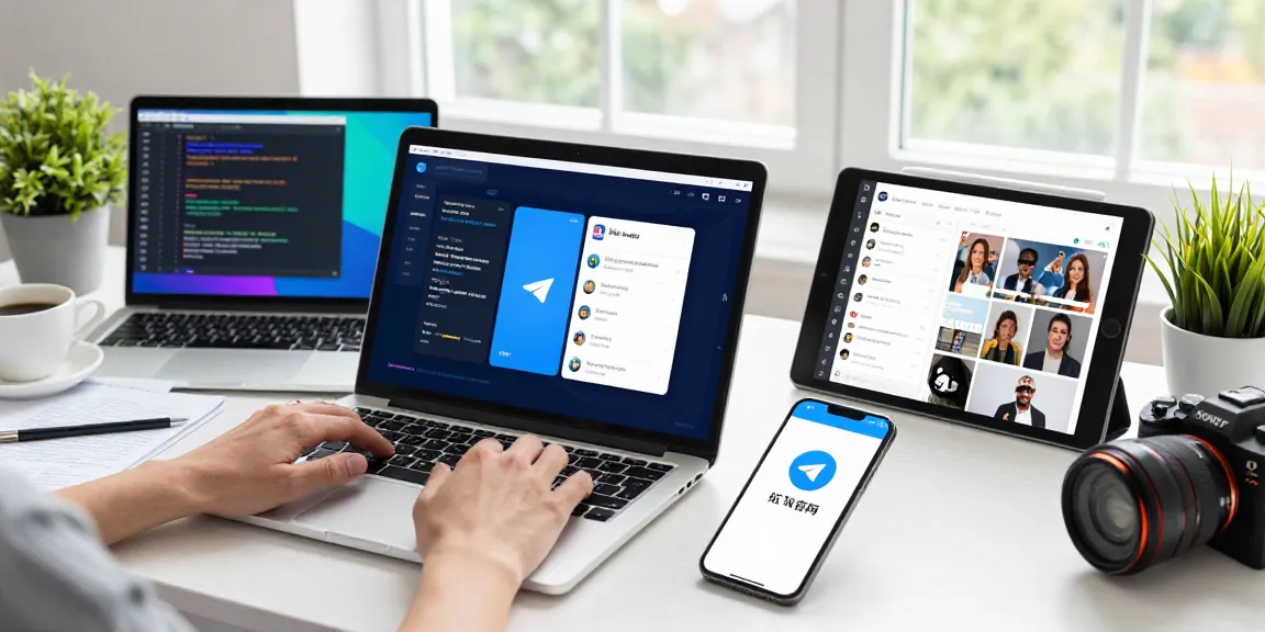 Engaging workspace demonstrating 纸飞机官网 functionalities on multiple devices