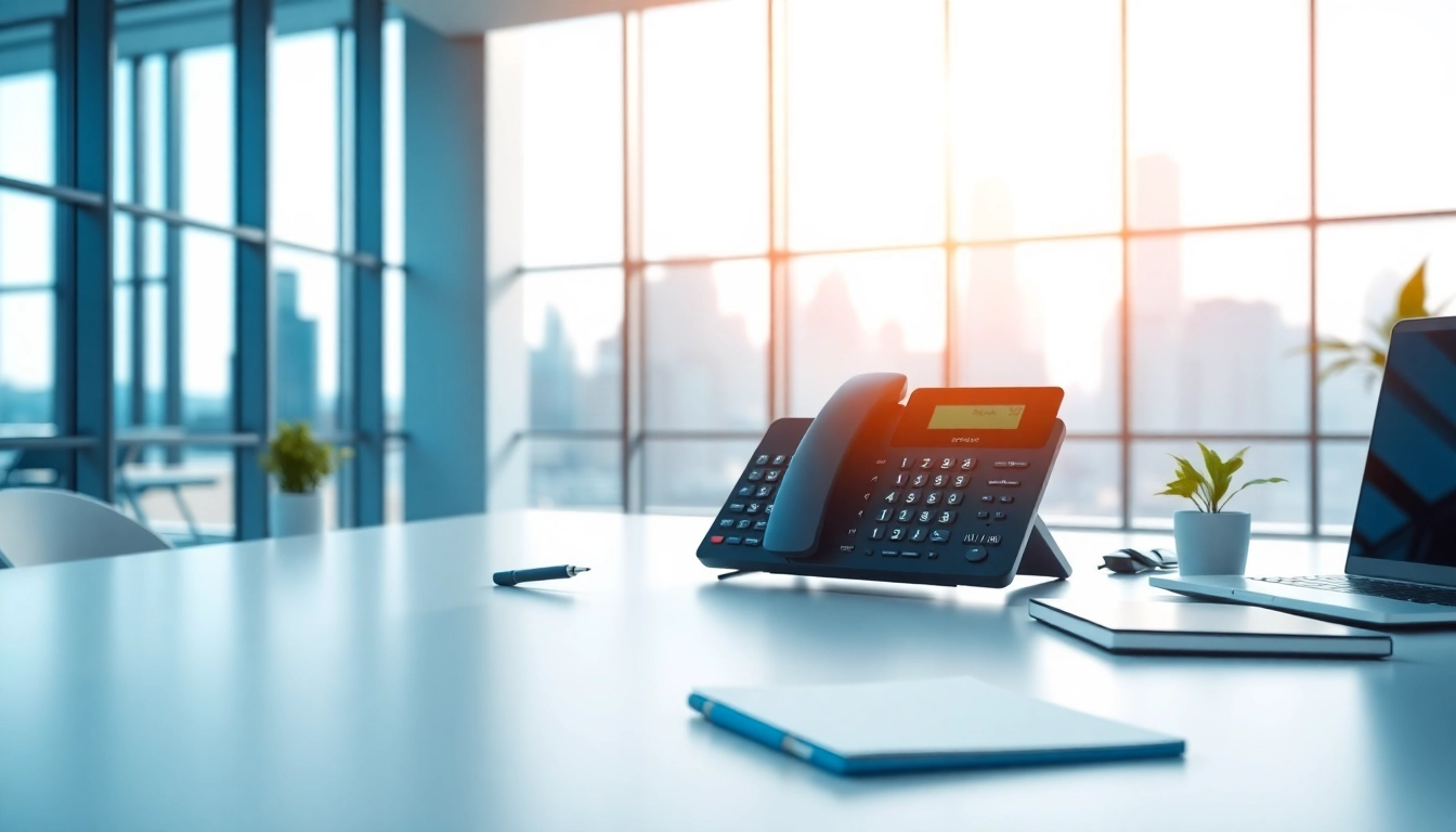 Experience a modern digital landline provider in a professional office environment.