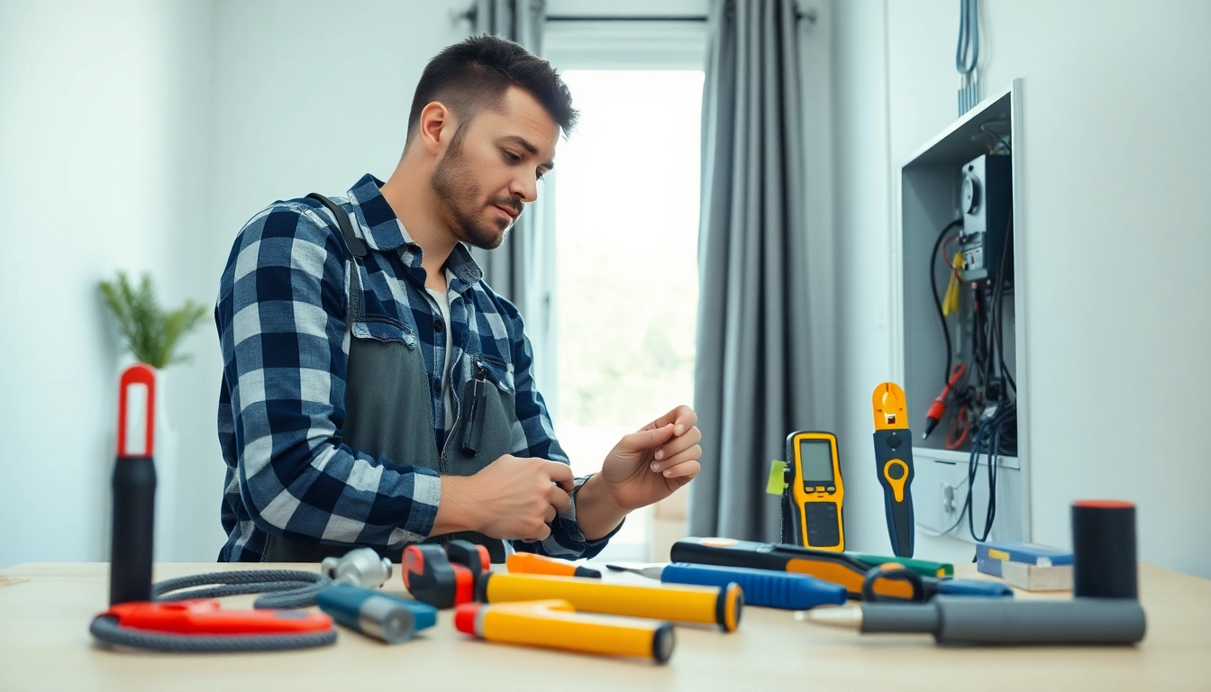 Vancouver electrician expertly working on residential electrical systems.