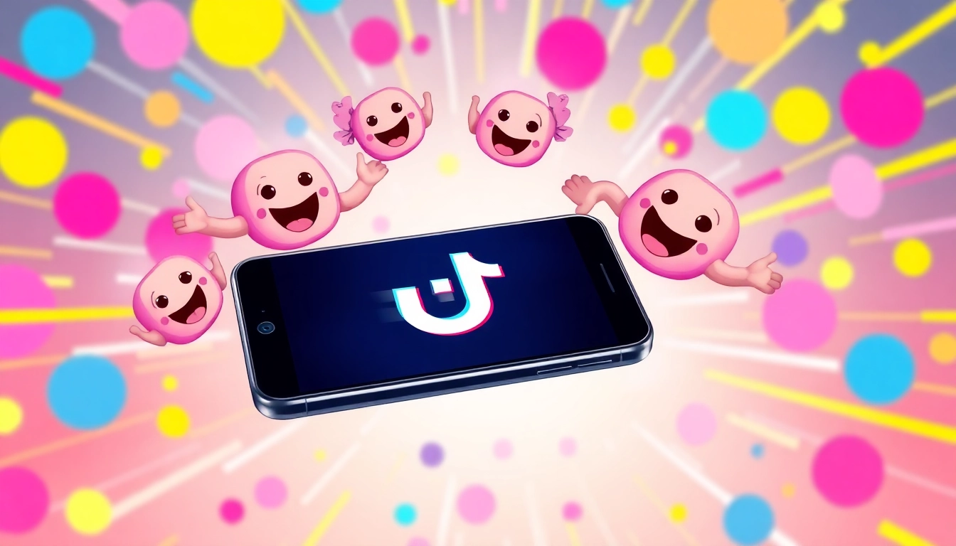 Engage with TikTok emojis displayed on a smartphone, highlighting their vibrant and creative use.