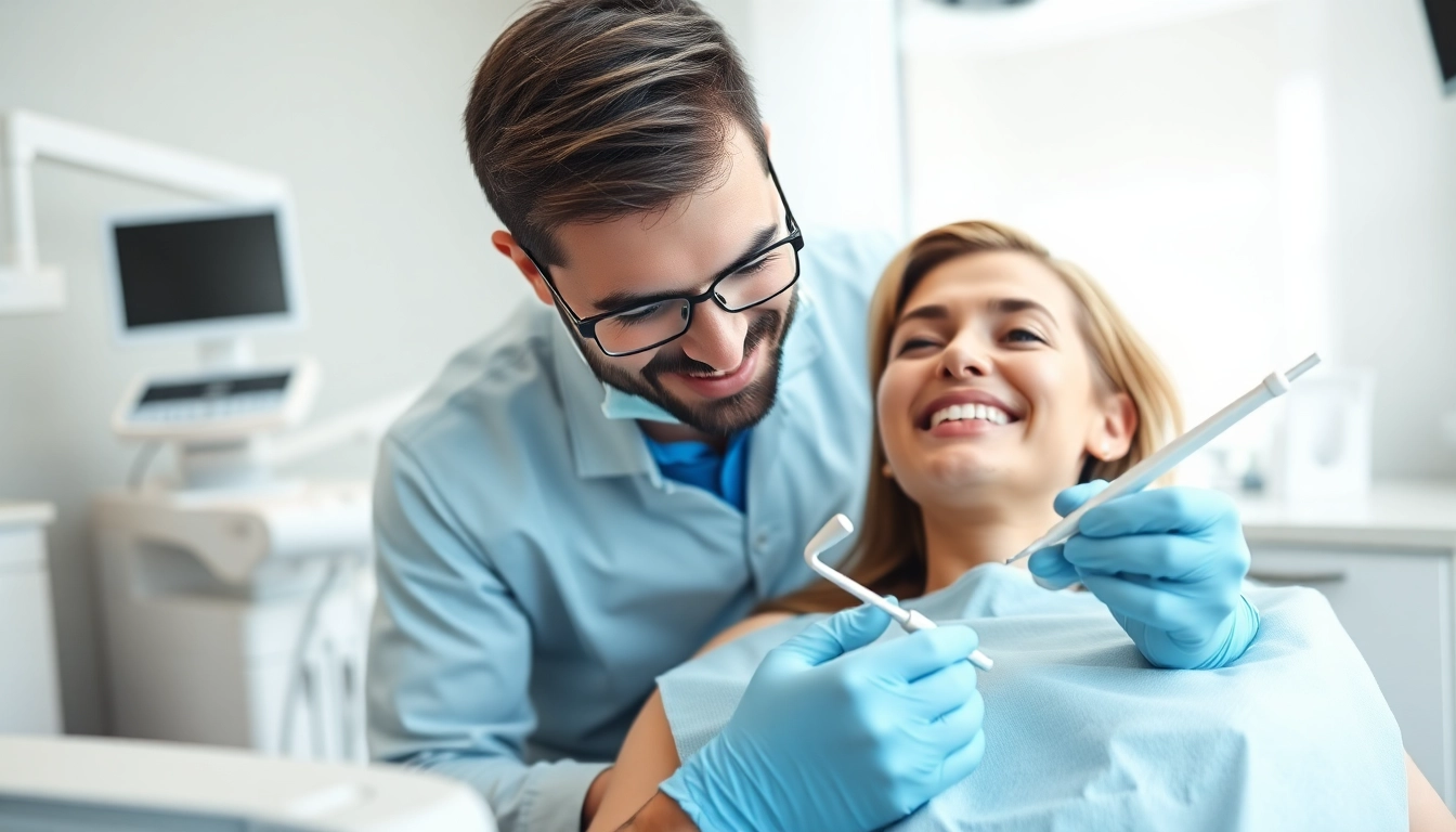 Patient receiving All-on-4 Frankfort IL dental implants in a modern clinic.