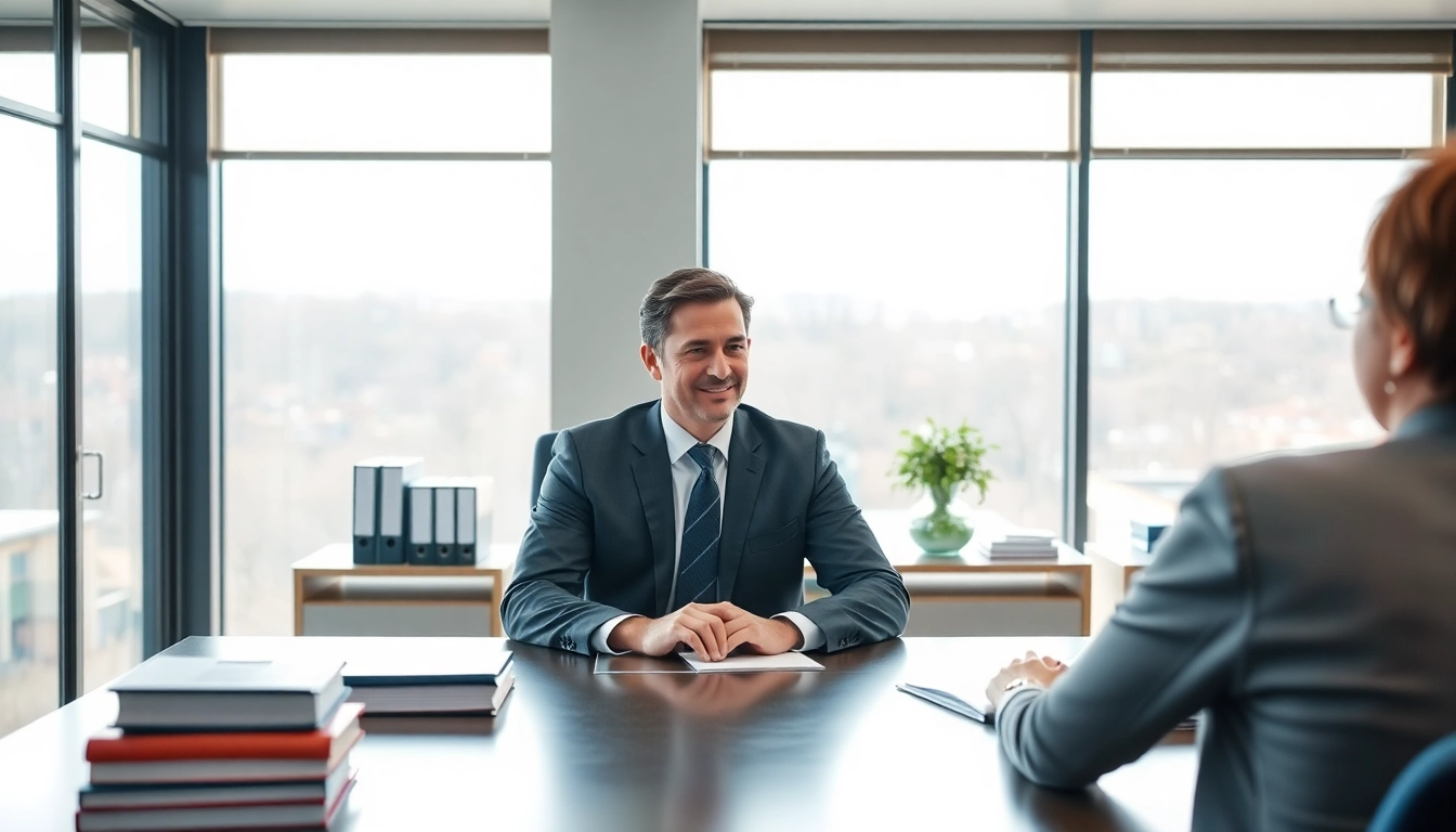 Consult a dedicated Manassas Personal Injury Lawyer discussing legal options with a client in a professional setting.