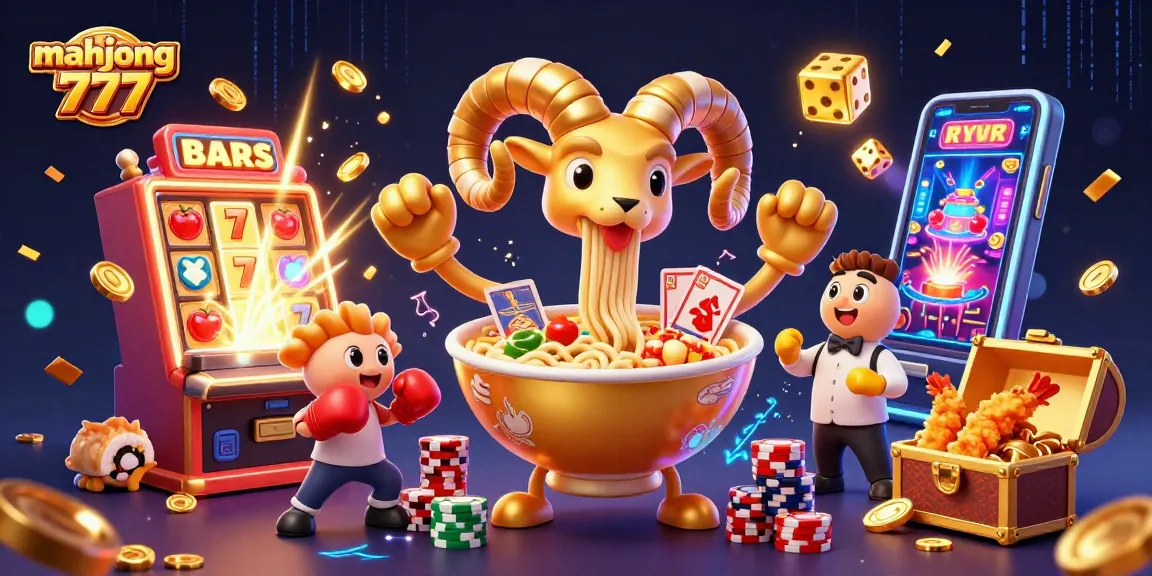 Engage with mahjong 777 action featuring a vibrant 3D scene of characters involved in casino gameplay.