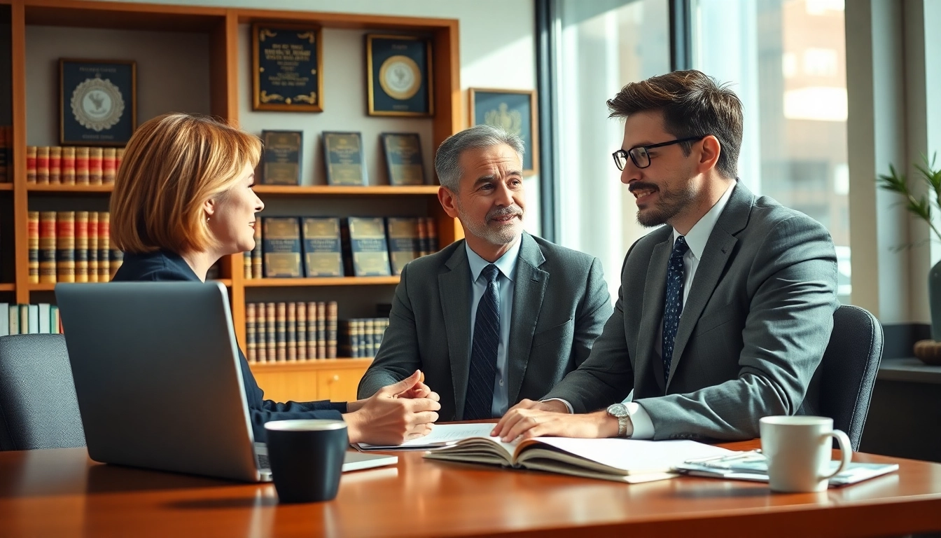 Consultation with a New York City Injury Lawyer in a professional legal office setting.