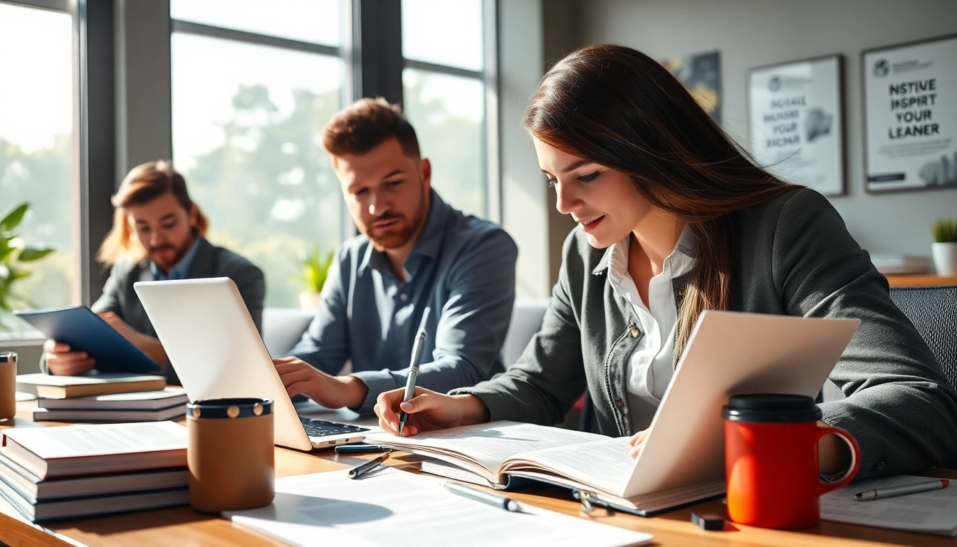 Enhance your certification exam support with focused study sessions in a bright office setting.