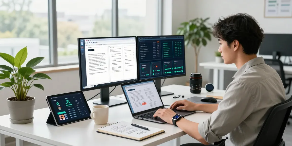 Detect fraud in PDF using advanced AI technology in a modern workspace.