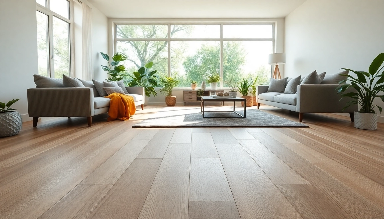 Enhance your space with elegant vinyl flooring that beautifully complements modern decor.