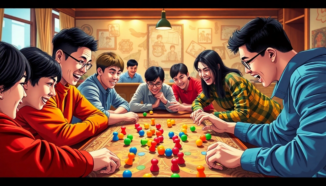Players actively enjoying diverse daman games in a vibrant gaming environment.