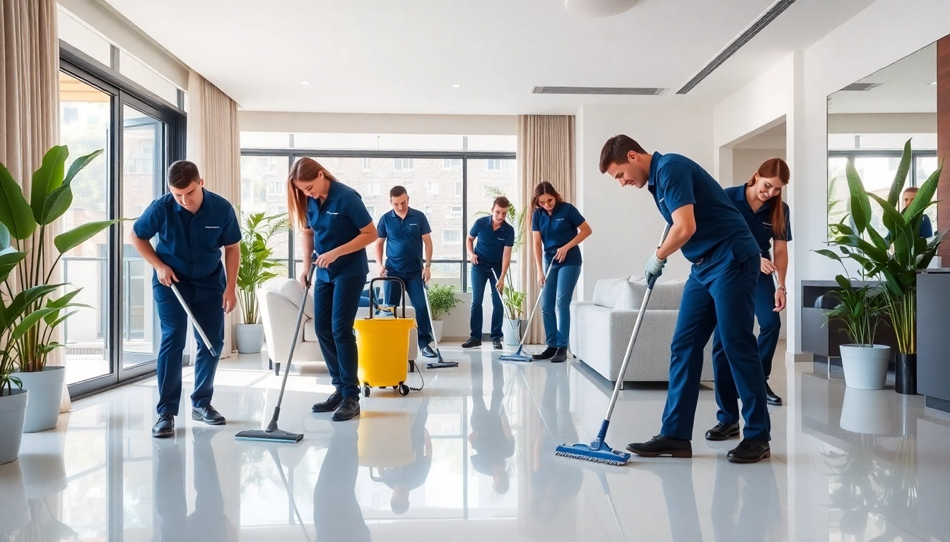 Professional bond cleaning brisbane team methodically cleaning an apartment with meticulous care.