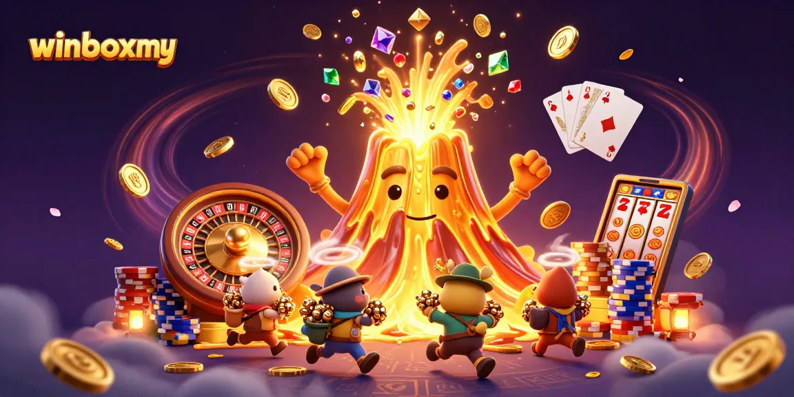 WinboxMY delivers thrilling online gambling with dynamic symbols of prosperity and excitement, emphasizing an engaging gaming experience.